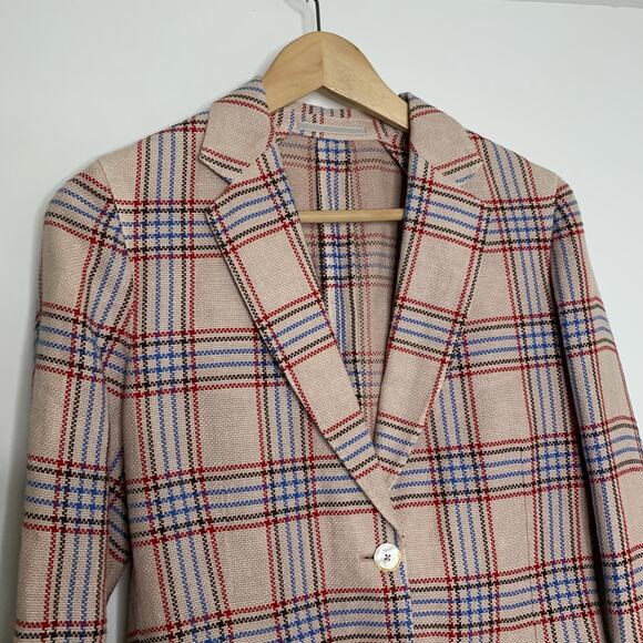 Boglioli Italy Jacket Unstructured Unlined Plaid Blazer Womens 42 IT US 6 - Picture 5 of 16
